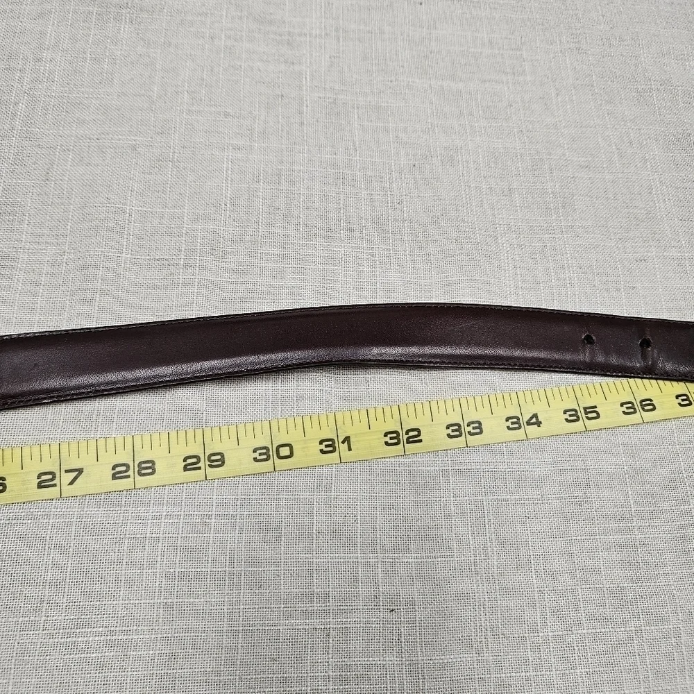 Coach Brown Belt Solid Leather Neutral Minimalist Office Business Casual size 38